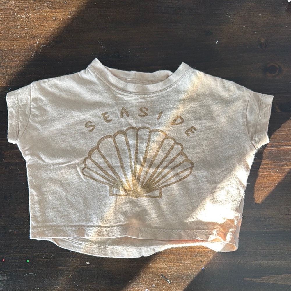 Kids Shell Graphic Tee - Cream